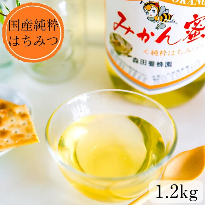 [和歌山県有田市]国産純粋はちみつ(みかん蜜) 600gから2000g(A14-1)