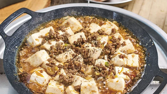 ピリッと花椒がきいた本格的な麻婆豆腐