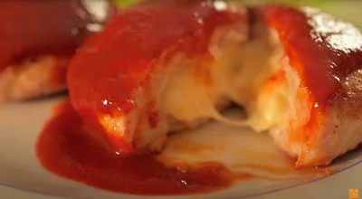 「チキンでチーズ イン ハンバーグ」の完成