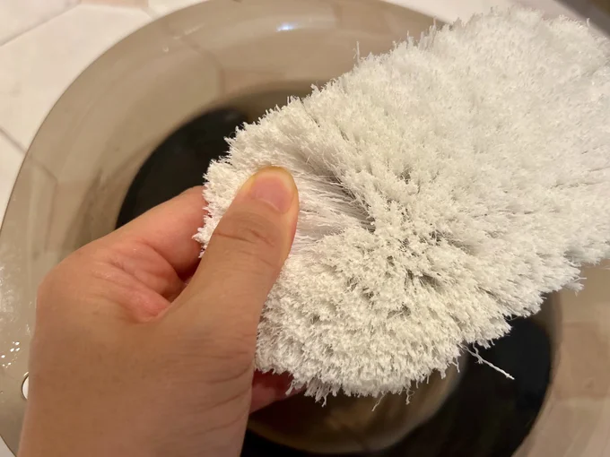 濡らしてほぐすと、少しやわらかくなった気がします