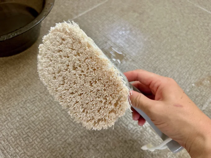 取れた汚れが付着したブラシ…驚愕です