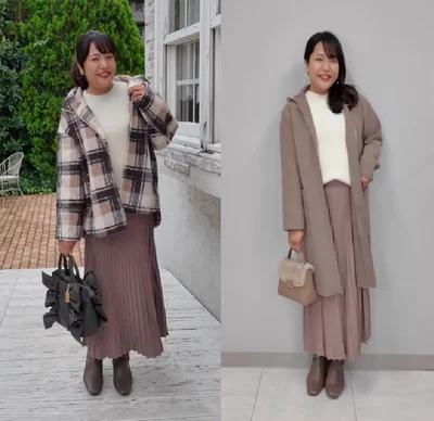 重く見えすぎないコートの丈