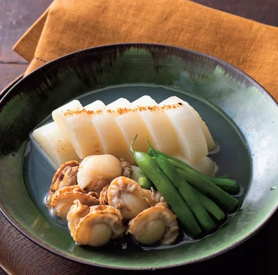 大きいまま煮てから切るので煮くずれの心配なし♪「長いもと帆立の煮つけ」【笠原将弘さんの秋野菜レシピ】