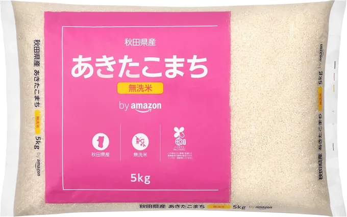 by Amazon 秋田県産 あきたこまち 無洗米 5kg