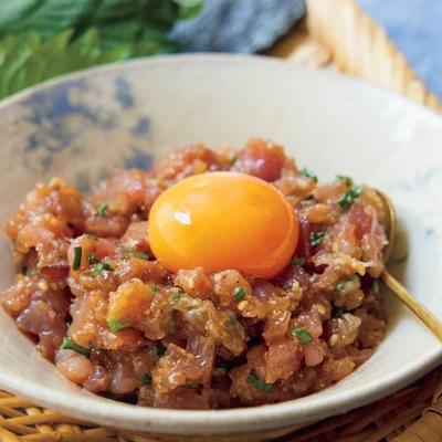 コクのあるかつおのユッケ風はおつまみとしても絶品◎