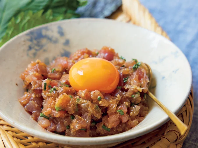 かつおのユッケ風