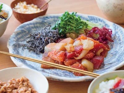 お刺し身の豪華茶漬け