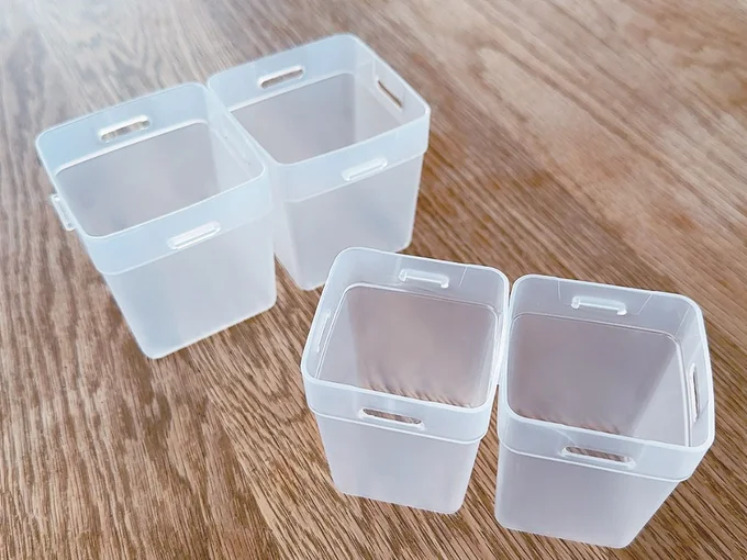 くつした整理カップS4P、M3P 各¥110/DAISO