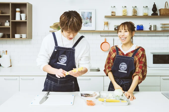 早茹でパスタに大興奮の小山さん