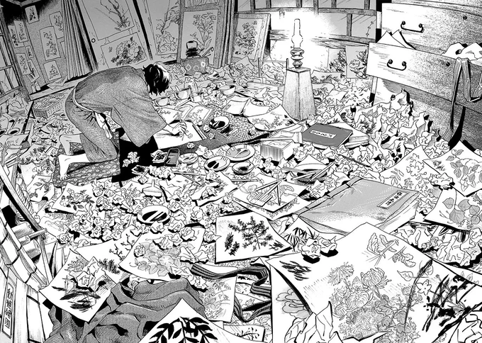 部屋一面の絵