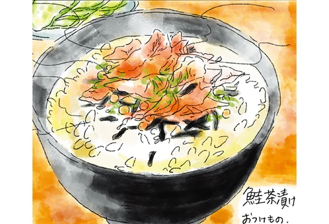 明日が来るのがこわい…。とっておきの夜食でモヤモヤを吹き飛ばそう【月曜日の鮭茶漬け】／疲れた人に夜食を届ける出前店1（7）