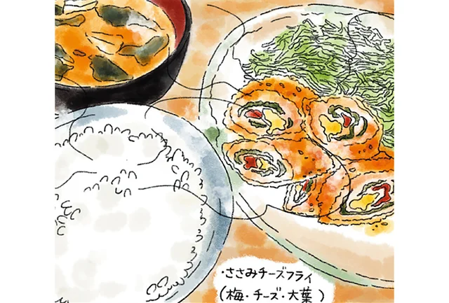 闇落ちするにもまずは健康で！梅と青じそをプラスした「ささみチーズフライ」