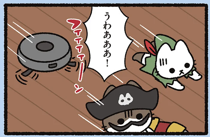 【時計ワニとねこ】一騎打ち中のトラブル。ライバル同士が一緒に逃げ出した理由は？／よっ！ねこむかしばなし（15）