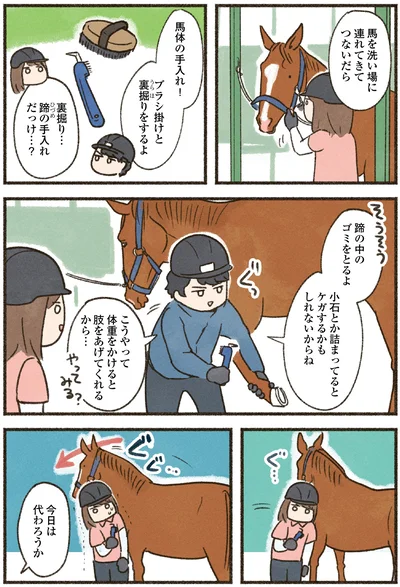 馬体の手入れ！