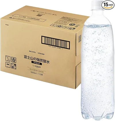 by Amazon 炭酸水 ラベルレス 1000ml ×15本