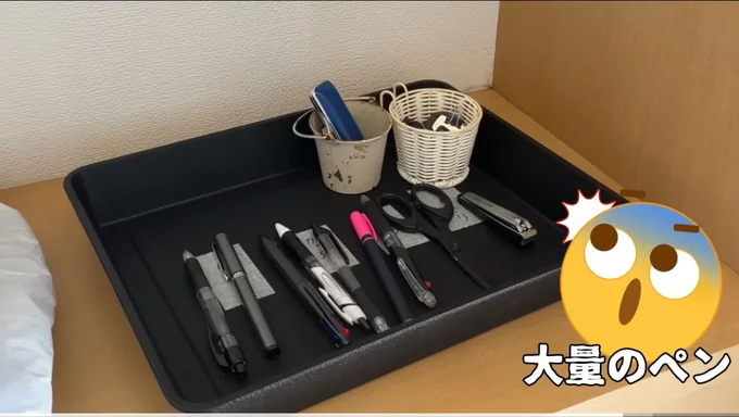 大量のペンが出てきたので整理!▶靴箱の見直し(⇒次へ)