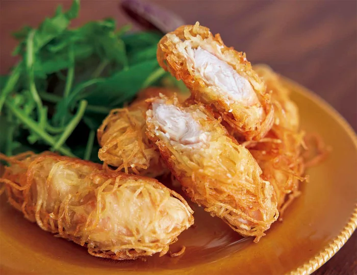 せん切りじゃがいもをころもにしました！ 「クリスピーポテトチキン」