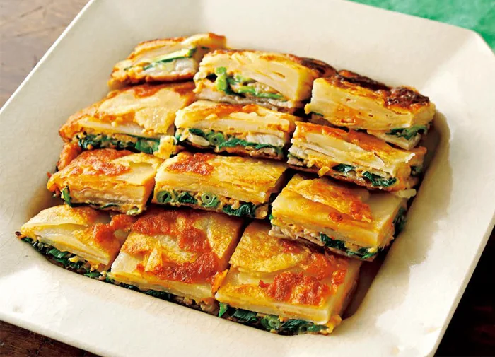 カリッ＆もっちり！ ふたつの食感を楽しめる「じゃがいもとキムチのチヂミ」