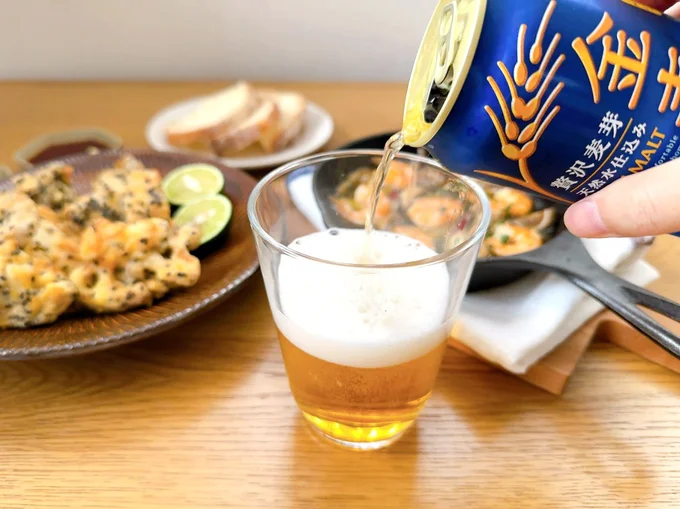 ビールをグラスに注ぐ瞬間がたまらない!
