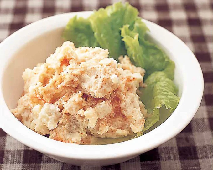 豆腐ソースを混ぜてコクをプラス