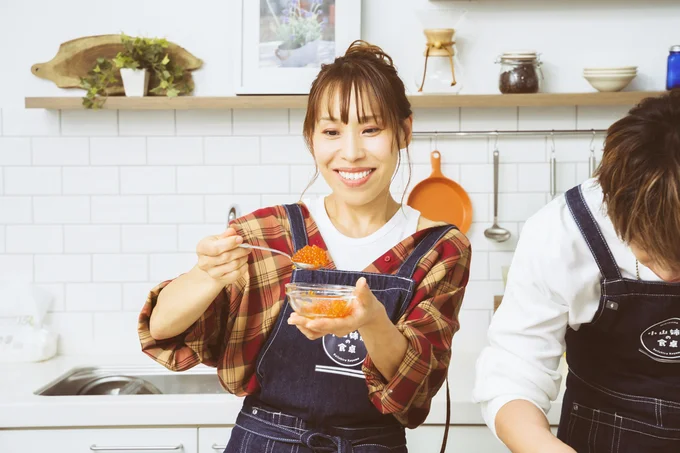 たっぷり用意されたイクラに大興奮！