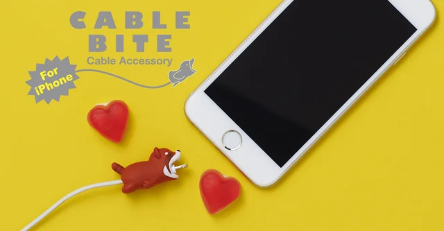 カワイすぎ！iPhoneにかぶりついてケーブルを断線から守ってくれるアクセサリー