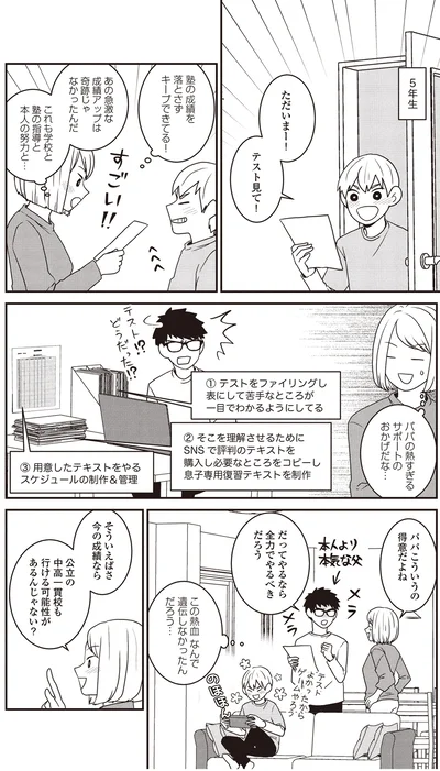 パパの熱すぎるサポートのおかげだな…