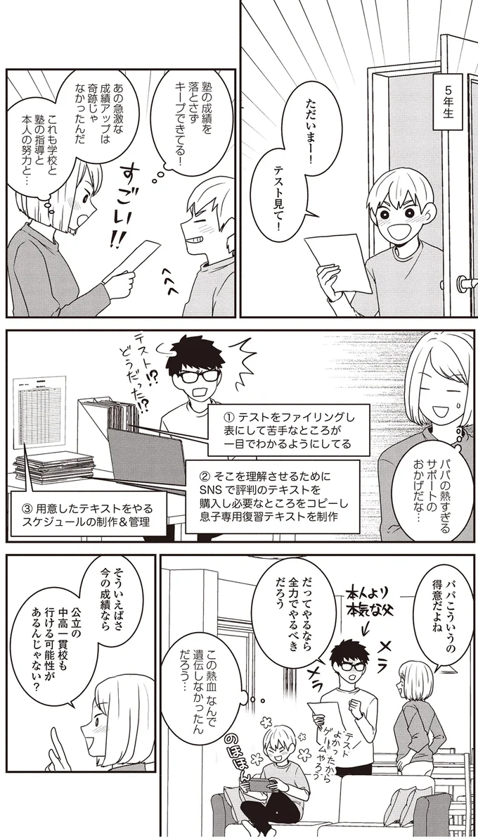 パパの熱すぎるサポートのおかげだな…