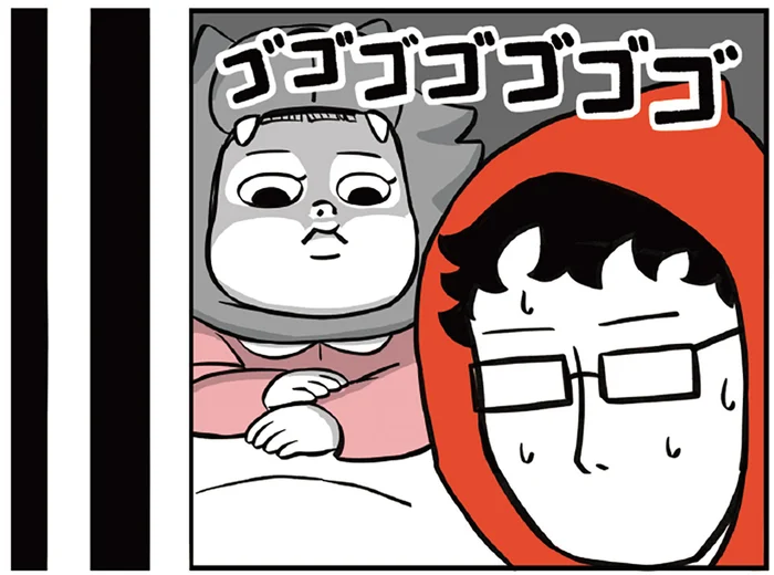 寝る前の絵本時間。オオカミにちょっぴりタジタジの赤ずきん