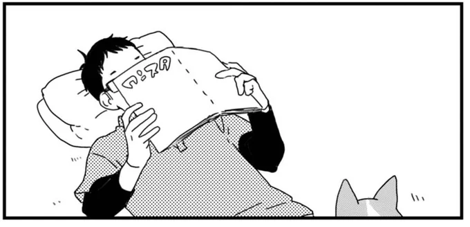 のんびり雑誌を読めない!ワンちゃんのかわいいかまってアピール