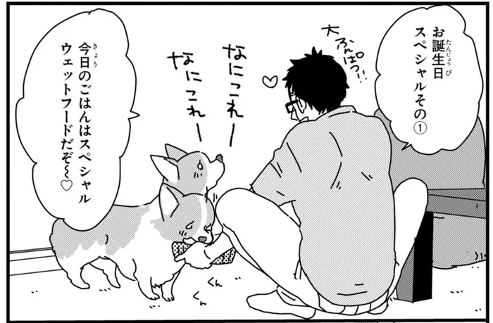愛犬の誕生日を盛大にお祝い！よかれと思ってしたことが裏目に？／あしょんでよッ ～うちの犬ログ～2（1）