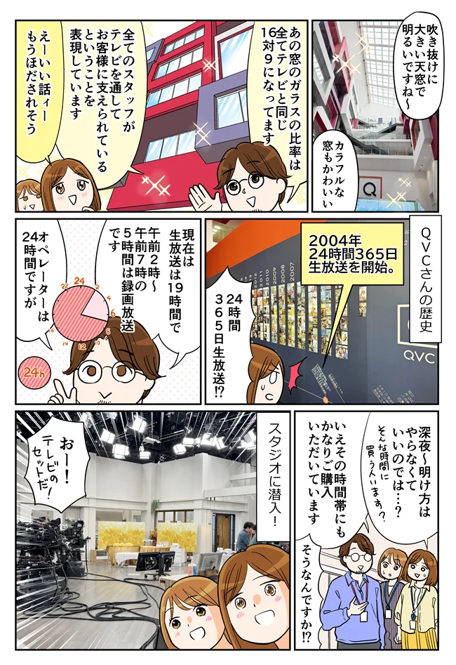 24時間365日番組を放送しているQVC。毎日19時間、生放送！