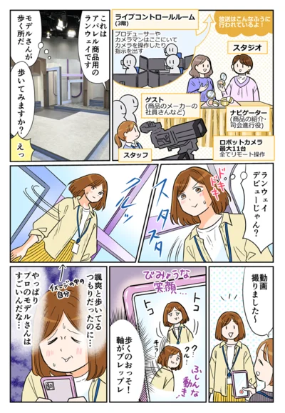 スタジオでランウェイデビュー⁉