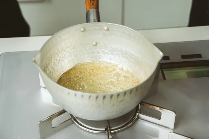 カラメルソースは焦がしすぎに注意!