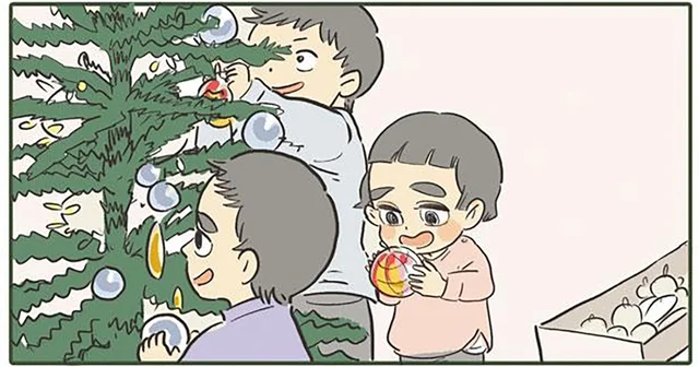 キラキラの瞳で駆け寄る子どもたち。クリスマスツリーを飾るひととき