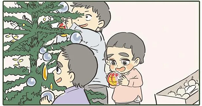 キラキラの瞳で駆け寄る子どもたち。クリスマスツリーを飾るひととき