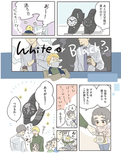 あとは文字盤が黒か白か…