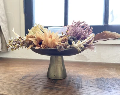 簡単なのに本格見え！100均アイテムで作る秋の真鍮風キャンドルスタンド