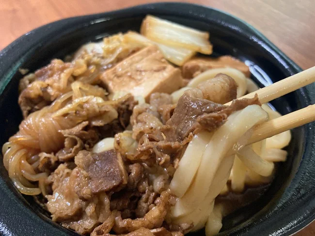 「牛すき焼きうどん」にアレンジ!