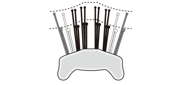 密着設計で頭皮にぴったりフィット