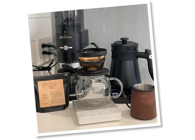  竹内さんがこだわって集めた、新しいコーヒー器具たち