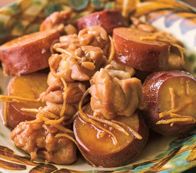 とりとさつまいものしょうがじょうゆ煮