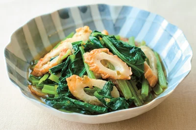 小松菜とちくわのゆずこしょう煮