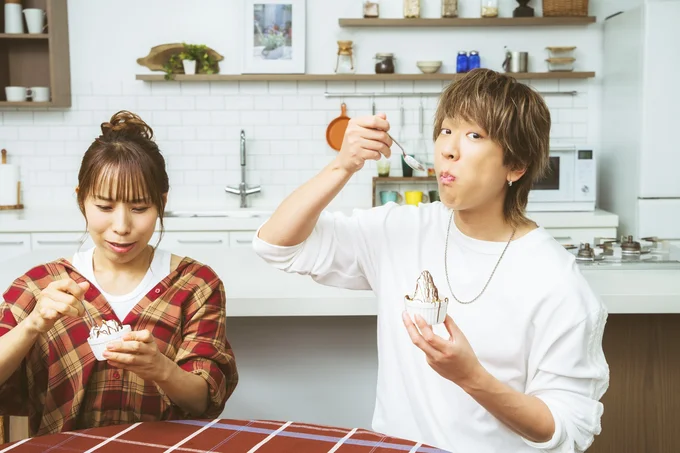 素材のおいしさが際立つかぼちゃプリンに小山さんもこの表情!