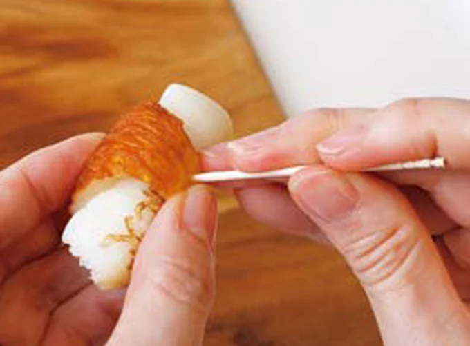 冷めたら爪楊枝を外す