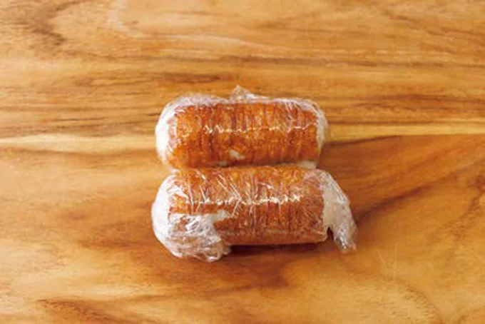 ラップでぴっちりと包む