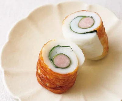 ミニソーセージと大葉のくるくるちくわ