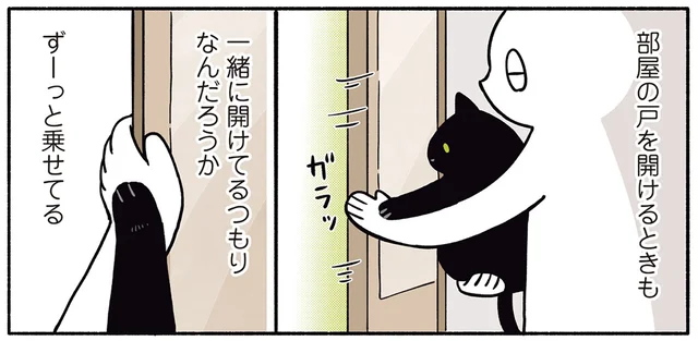 なんでも一緒に！飼い主と手を重ねる黒猫ろんの愛しいクセ