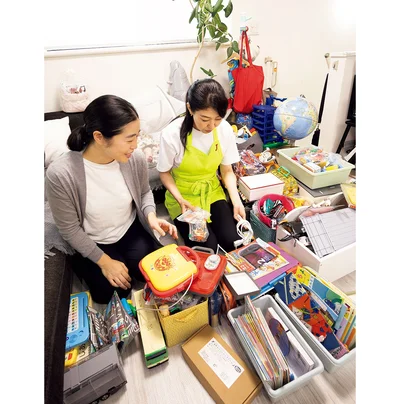 リビング・ダイニングにあるおもちゃを全部出して……