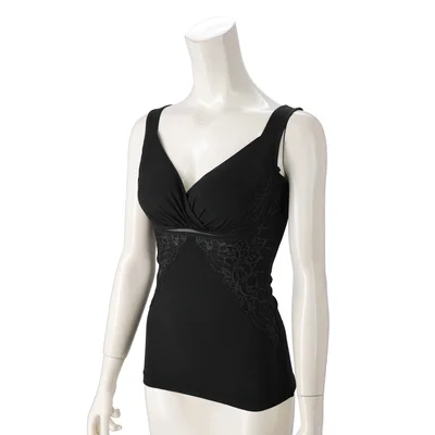 BRNYピース 綿混キャッチャーカップ レースブラキャミ